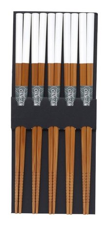 Tokyo Design Studio 5 sets of wooden chopsticks white
