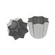 Decora Seamless anodized aluminum star-shaped pandoro mold, 1 kg