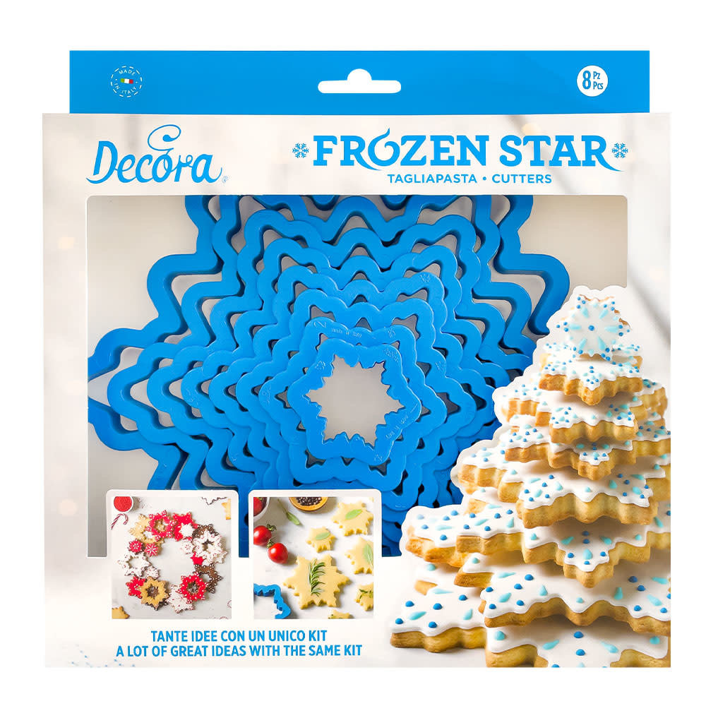 Decora Set of 8 frozen star / Christmas tree cutters