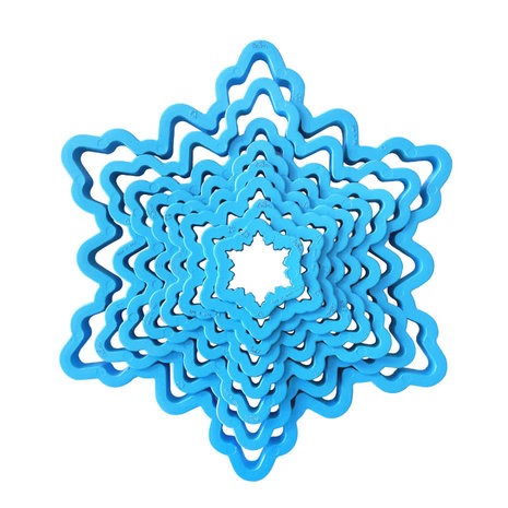 Decora Set of 8 plastic ice star cookie cutters