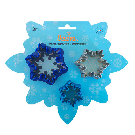 Decora 3 ice crystal snow flake cookie cutters Decora 3 ice crystal snow flake cookie cutters