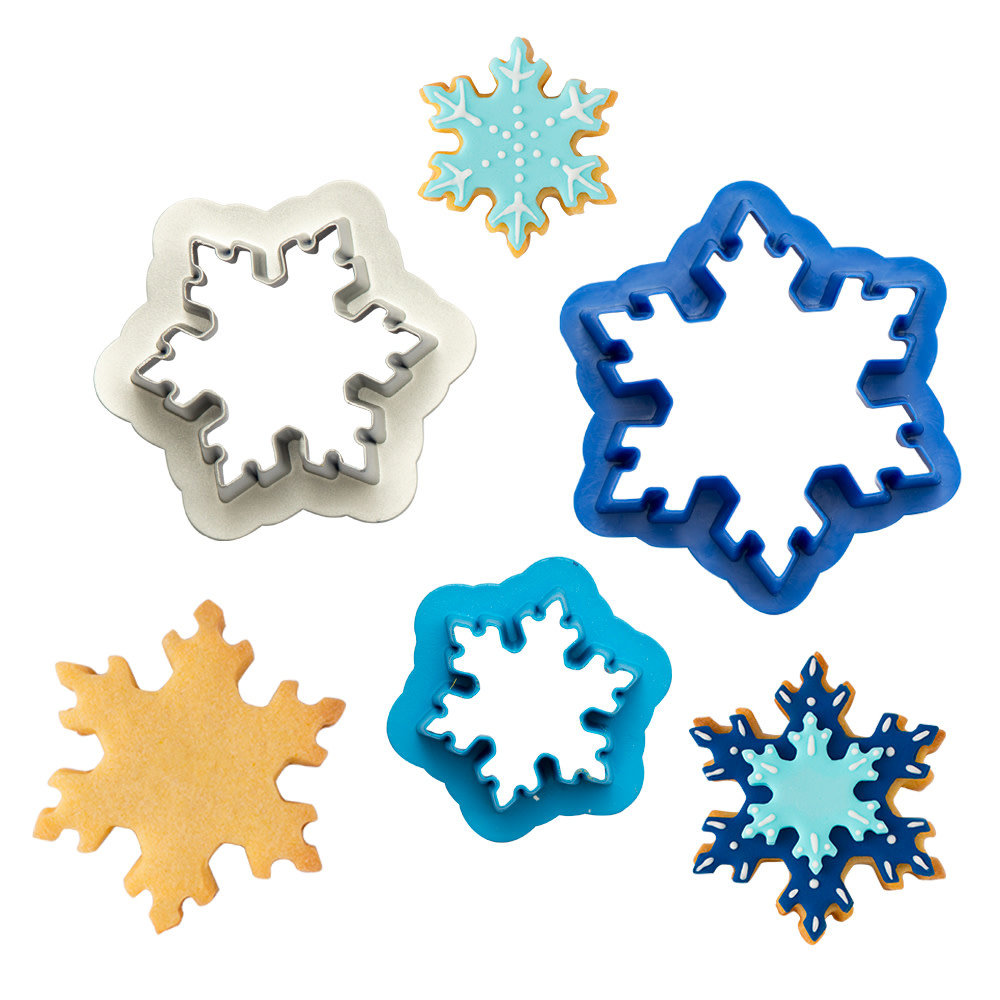 Decora 3 ice crystal snow flake cookie cutters Decora 3 ice crystal snow flake cookie cutters