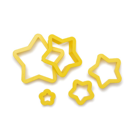 Decora Set of 5 plastic star cookie cutters