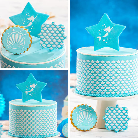 Decora Set of 5 plastic star cookie cutters