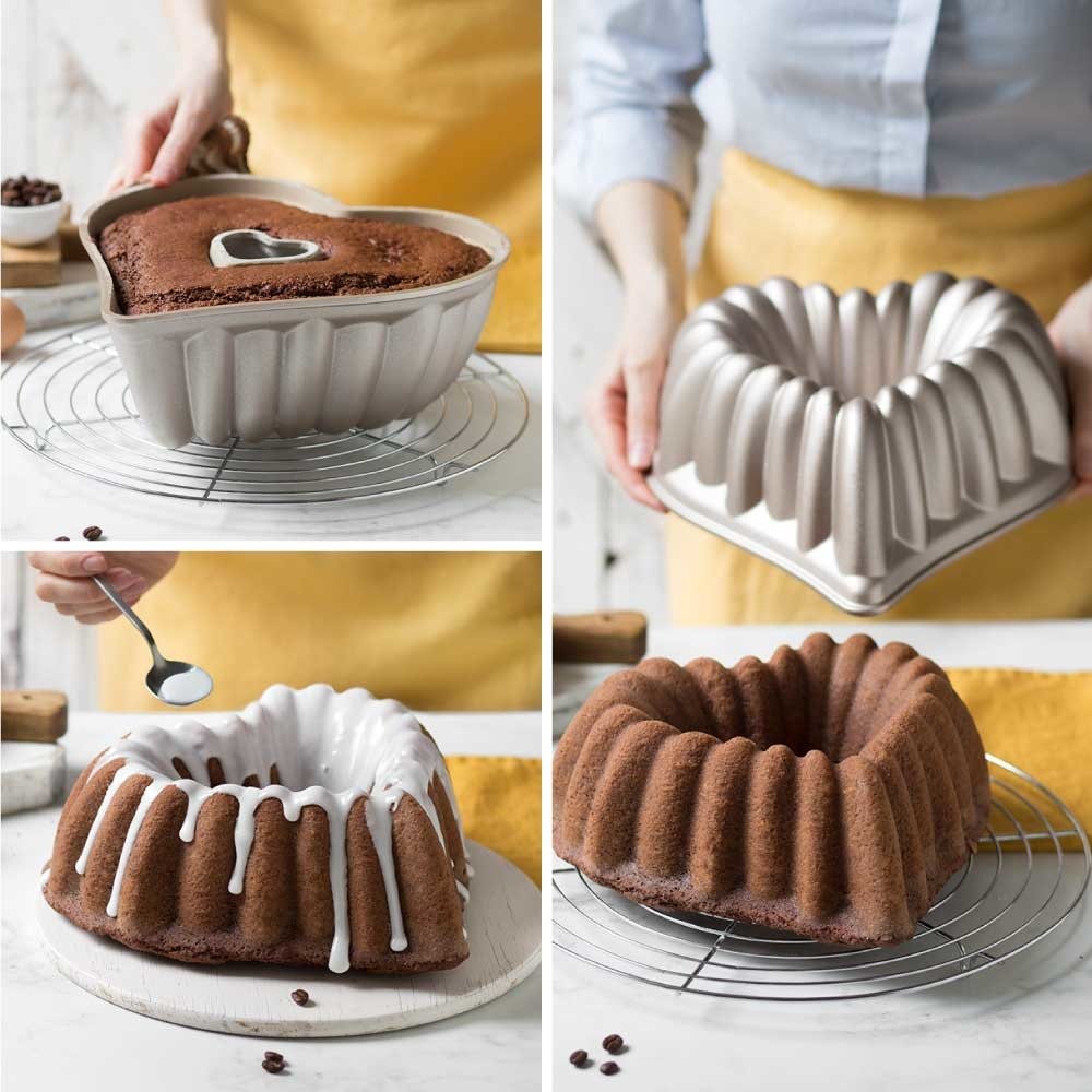 Decora Die-cast aluminum non-stick cake mold, Beatrice design, 28 x 27 x 10 cm Decora Die-cast aluminum non-stick cake mold, Beatrice design, 28 x 27 x 10 cm