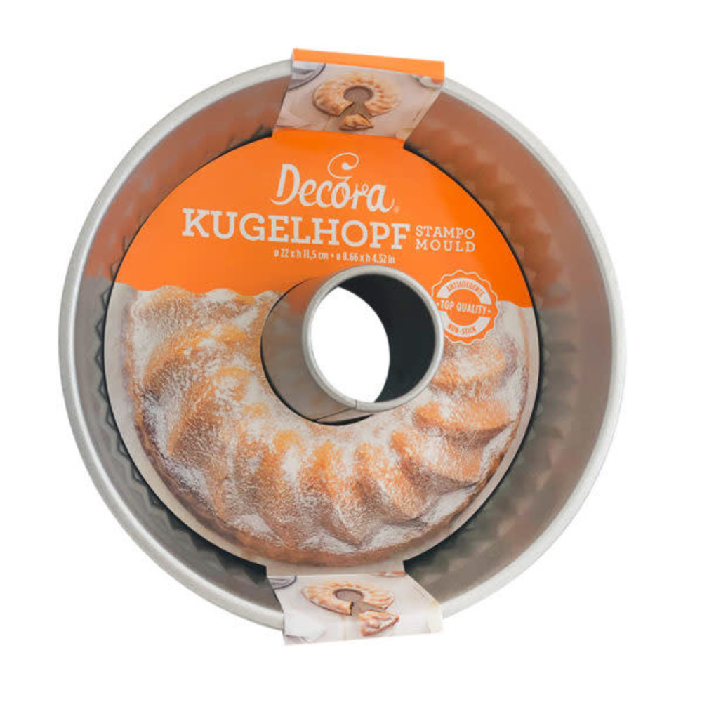 Decora Tulbandvorm "gugelhupf" 22cm met antikleeflaag