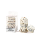 Decora Paper baking cups, gold and silver stars, 36 pieces