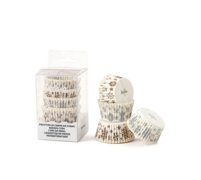 Decora Papieren bakvormpjes, goud- en zilverkleurige sterren, 36 stuks
