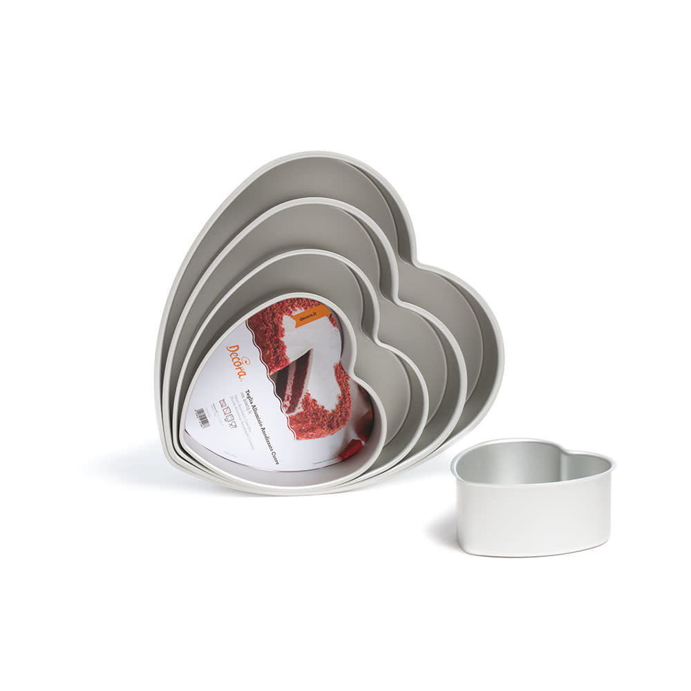 Decora Seamless anodized aluminum professional heart cake pan, 30 x 7.5 cm Decora Seamless anodized aluminum professional heart cake pan, 30 x 7.5 cm