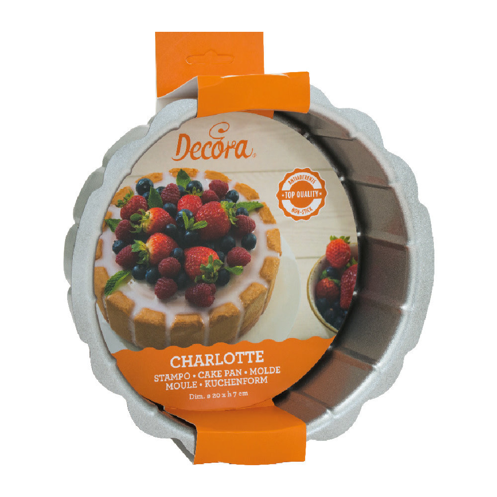 Decora Antiaanbak stalen charlotte-cakevorm, ⌀20 x 7 cm