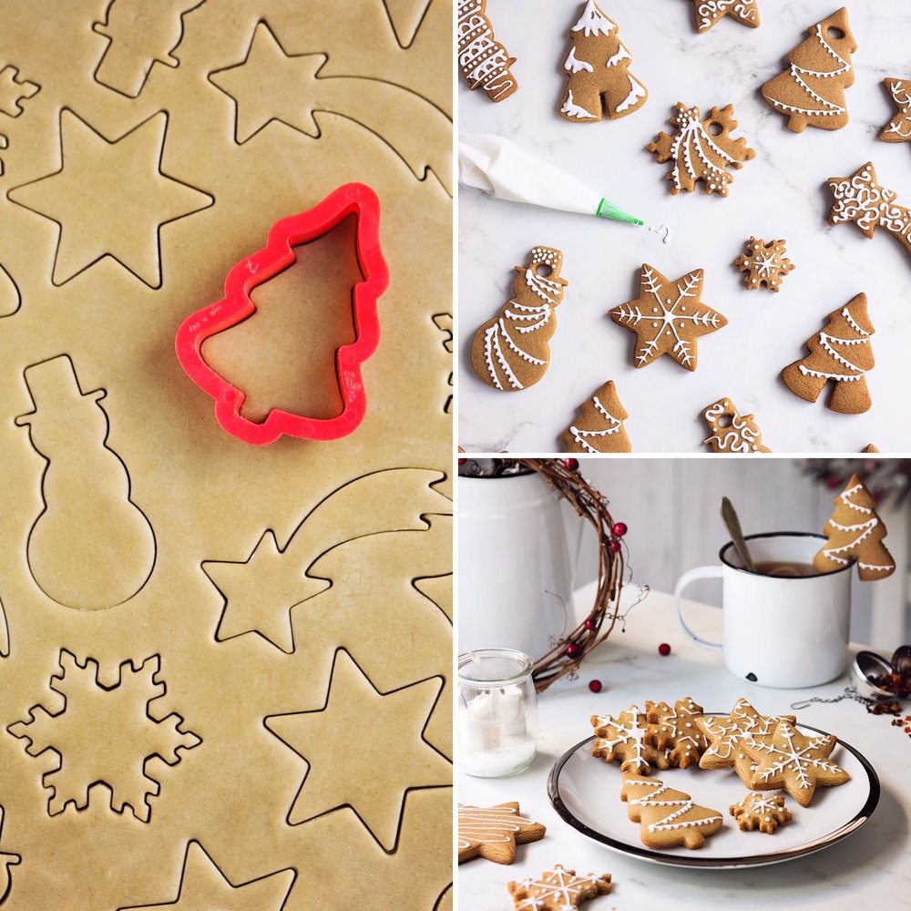 Decora Christmas tree and snow man cookie cutters Decora Christmas tree and snow man cookie cutters