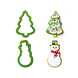 Decora Set van 2 plastic kerstboom- en sneeuwpop-uitstekers