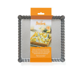 Decora Non-stick steel square tart pan with removable base, 21 x 21 cm Decora Non-stick steel square tart pan with removable base, 21 x 21 cm