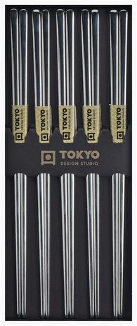 Tokyo Design Studio 5 sets of stainless steel chopsticks