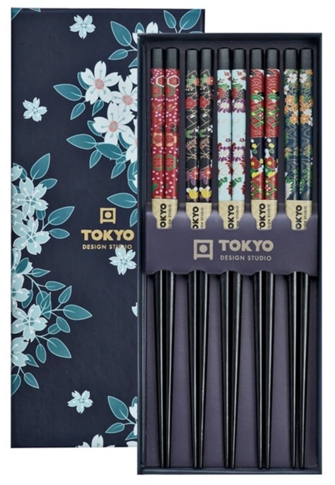 Tokyo Design Studio 5 sets of chopsticks Cherry Blossom in gift box Tokyo Design Studio 5 sets of chopsticks Cherry Blossom in gift box