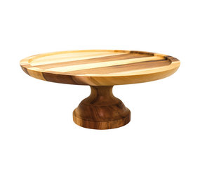 Taartplateau draaibaar hoog 33cm acacia Taartplateau draaibaar hoog 33cm acacia