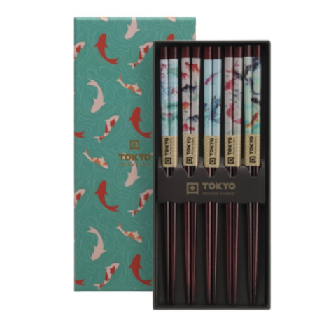 Tokyo Design Studio 5 sets of chopsticks Goldfish in gift box