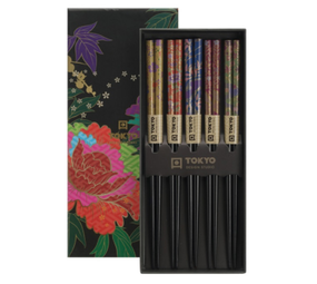 Tokyo Design Studio 5 sets of chopsticks Peony Flower