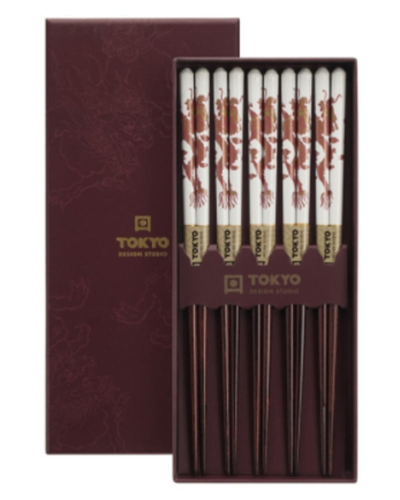 Tokyo Design Studio 5 sets of chopsticks Dragon in gift box