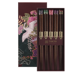 Tokyo Design Studio 5 sets of Japan Flower chopsticks
