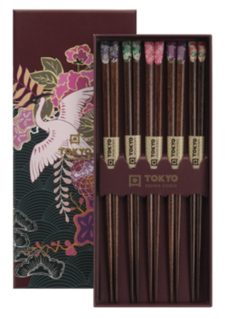 Tokyo Design Studio 5 sets of Japan Flower chopsticks Tokyo Design Studio 5 sets of Japan Flower chopsticks
