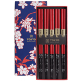 Tokyo Design Studio 5 sets of chopsticks Black Flower