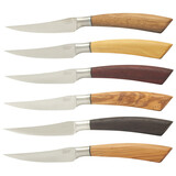 Saladini 6 steak knives various woods Saladini 6 steak knives various woods