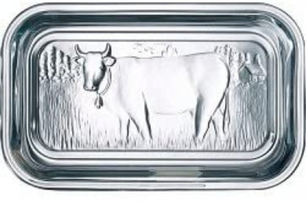 Glass butter dish