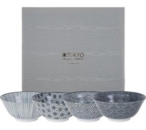 Tokyo Design Studio Set van 4 kommen 15.2x6.7cm 0,5L in giftbox Tokyo Design Studio Set van 4 kommen 15.2x6.7cm 0,5L in giftbox