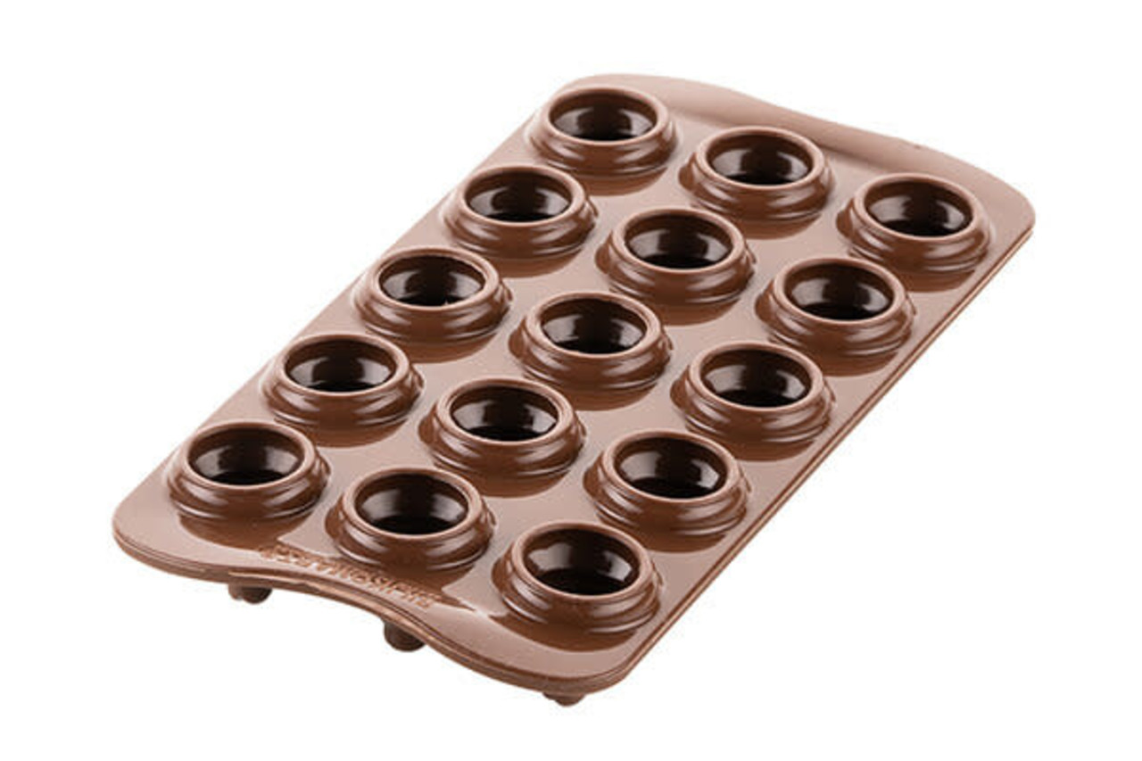 Silikomart Siliconen 3D chocoladevorm kerstboompjes