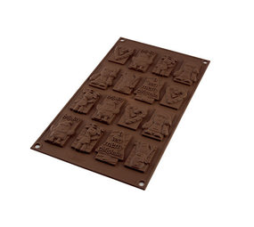 Silikomart Siliconen chocoladevorm Xmas Choco Tags