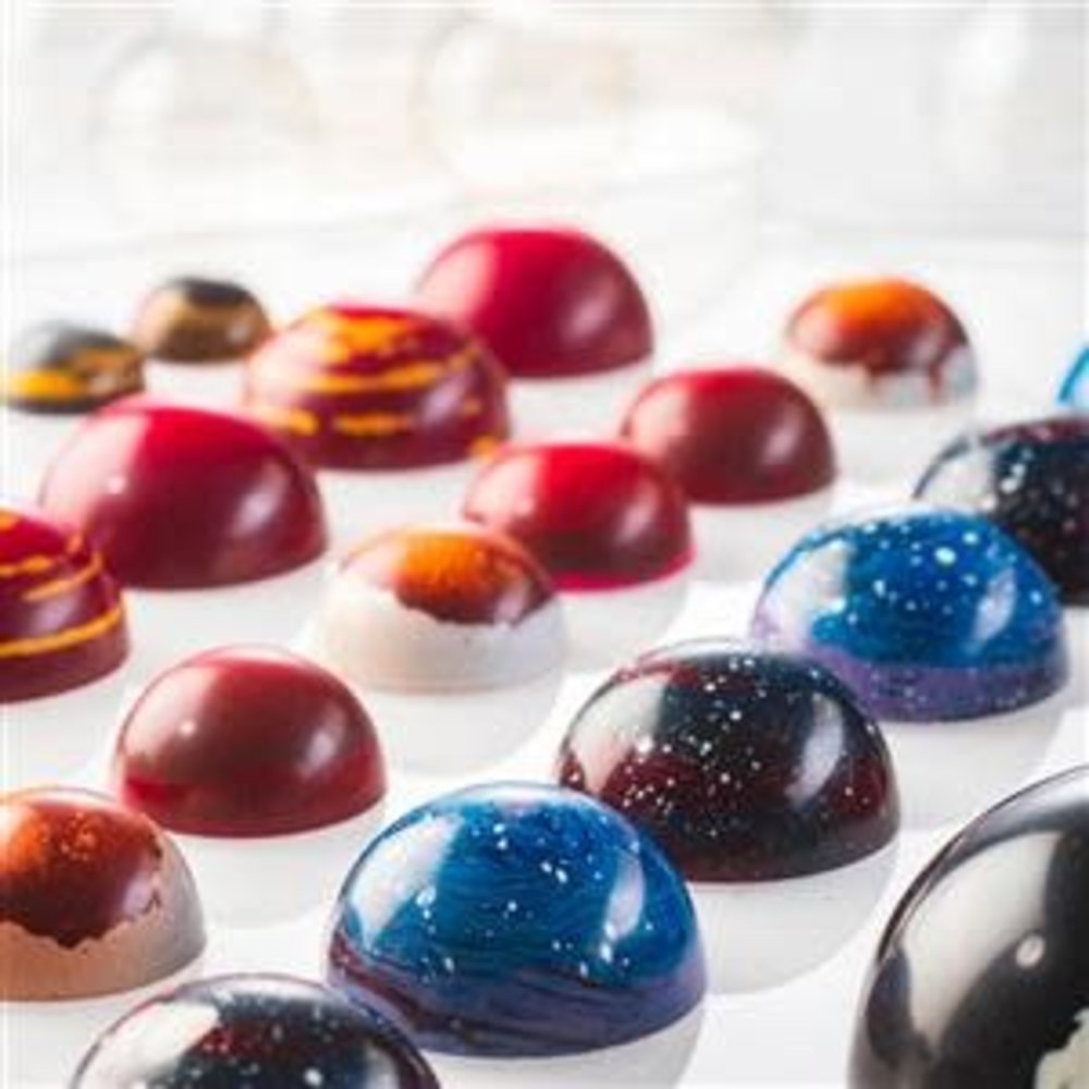 Martellato polycarbonaat bonbonvorm halve bol 30mm Martellato polycarbonaat bonbonvorm halve bol 30mm