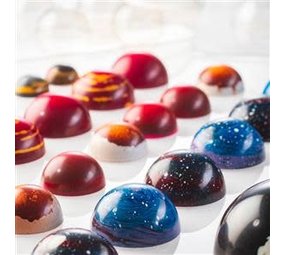 Martellato Polycarbonaat bonbonvorm halve bol 30mm Martellato Polycarbonaat bonbonvorm halve bol 30mm