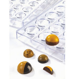 Martellato Polycarbonaat bonbonvorm halve bol 40mm Martellato Polycarbonaat bonbonvorm halve bol 40mm