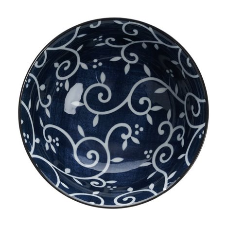 Tokyo Design Studio Kom 18 x 9cm Mixed Bowls Beni Karakusa