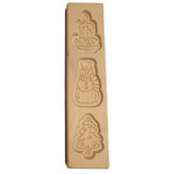 Speculaasplank kerstboom, sneeuwpop, kaars, 30cm Speculaasplank kerstboom, sneeuwpop, kaars, 30cm