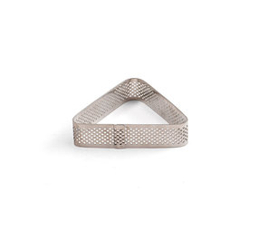 Decora Microperforated stainless steel tart form, triangle, 9 x 8 cm