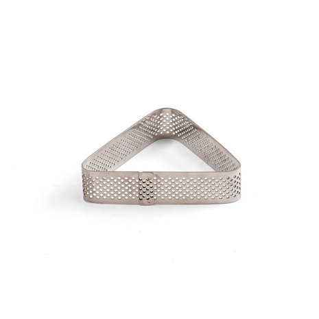 Decora Perforated stainless steel tart / pastry ring triangle 9x8x2cm Decora Perforated stainless steel tart / pastry ring triangle 9x8x2cm