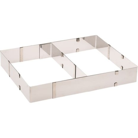 Westmark Adjustable rectangular baking frame with separator Westmark Adjustable rectangular baking frame with separator