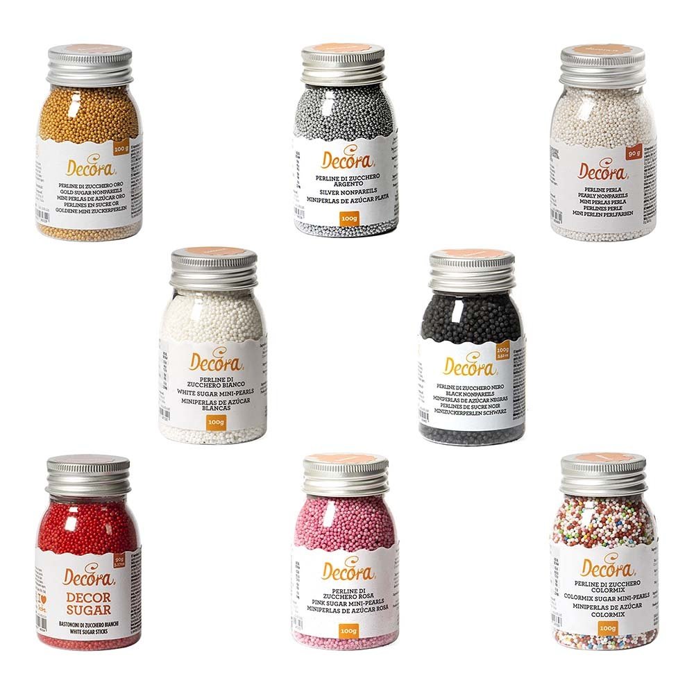 Decora Edible white sugar beads ⌀1.5 mm, 100 g