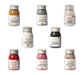 Decora Sugar beads, white, 100 g