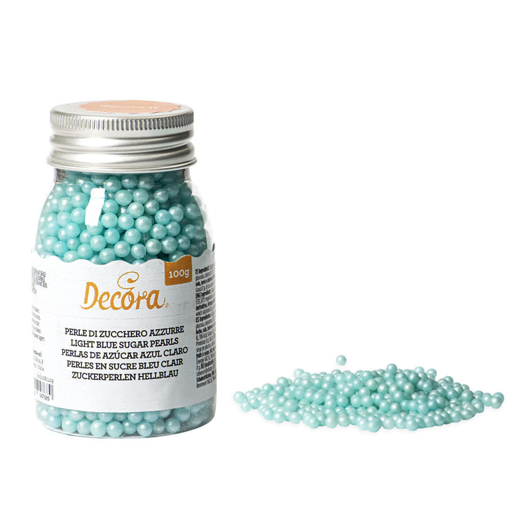 Decora Edible metallic gold sugar pearls ⌀4 mm, 100 g