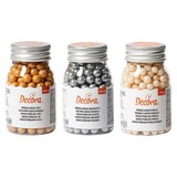 Decora Sugar maxi pearls, silver, 100 g