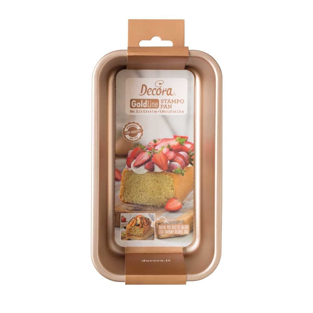 Decora Middelgrote antiaanbak metalen plumcake- (cake)vorm, rose gold-afwerking, 23,1 x 12,9 x 7 cm Decora Middelgrote antiaanbak metalen plumcake- (cake)vorm, rose gold-afwerking, 23,1 x 12,9 x 7 cm