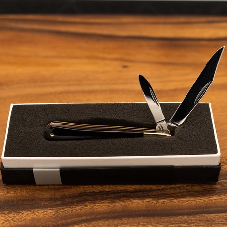 Double pocket knife boffalo horn