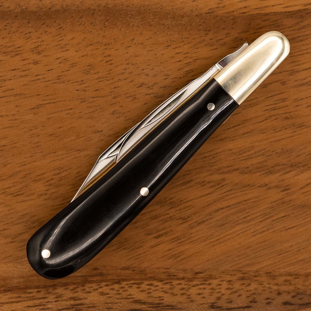 Double pocket knife boffalo horn