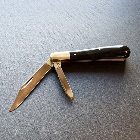 Double pocket knife boffalo horn