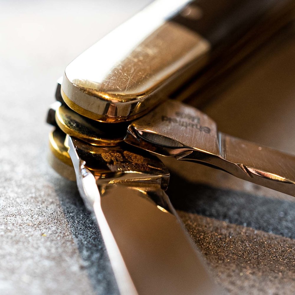 Double pocket knife boffalo horn