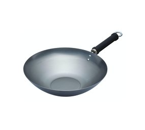 Kitchencraft Carbonstalen wok 30cm Kitchencraft Carbonstalen wok 30cm