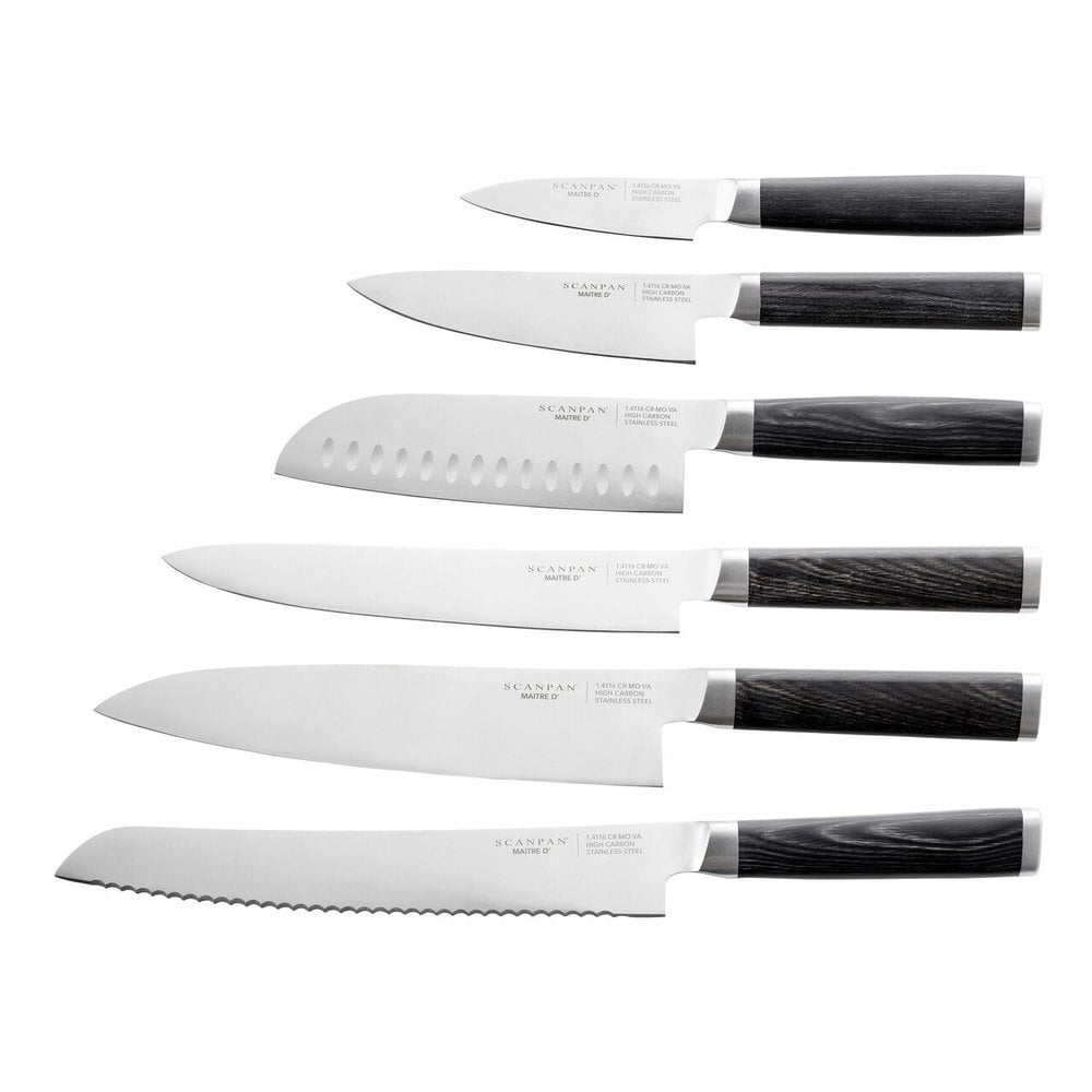 Scanpan Maitre D' knife block with 6 knives